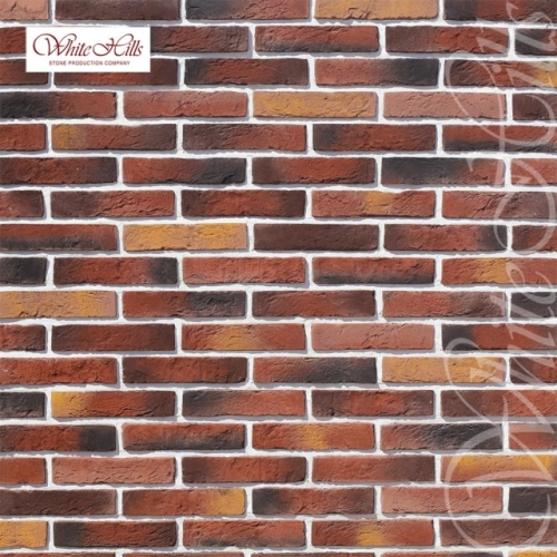 Картинка товара Плитка Бергамо брик  (коричнево-медный) White Hills цемент 225*49мм